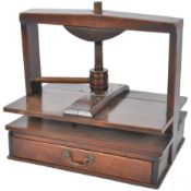 AN 18TH CENTURY GEORGE III OAK BOOK PRESS