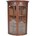 19TH CENTURY GEORGE III MAHOGANY HANGING CORNER CABINET