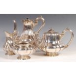 19TH CENTURY VICTORIAN SILVER TEA SET BY JAMES CHARLES EDINGTON