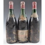 THREE RARE 1957 BOTTLES OF NUITS ST GEORGE