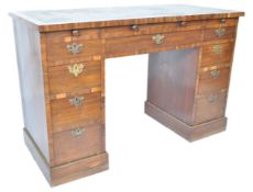 19TH CENTURY ROSEWOOD TWIN PEDESTAL OFFICE DESK