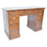 19TH CENTURY ROSEWOOD TWIN PEDESTAL OFFICE DESK