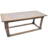 18TH / 19TH CENTURY SOLID OAK COUNTRY REFECTORY DINING TABLE