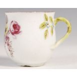 RARE 18TH CENTURY CHELSEA PORCELAIN TEA CUP WITH RELIEF DECORATION