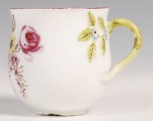 RARE 18TH CENTURY CHELSEA PORCELAIN TEA CUP WITH RELIEF DECORATION
