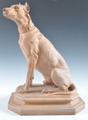 ANTIQUE TERRACOTTA STATUE OF CARLO THE DOG