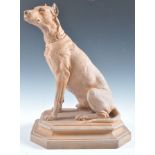 ANTIQUE TERRACOTTA STATUE OF CARLO THE DOG