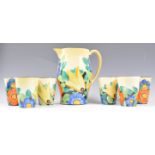 ART DECO SUSIE COOPER HAND PAINTED LEMONADE SET