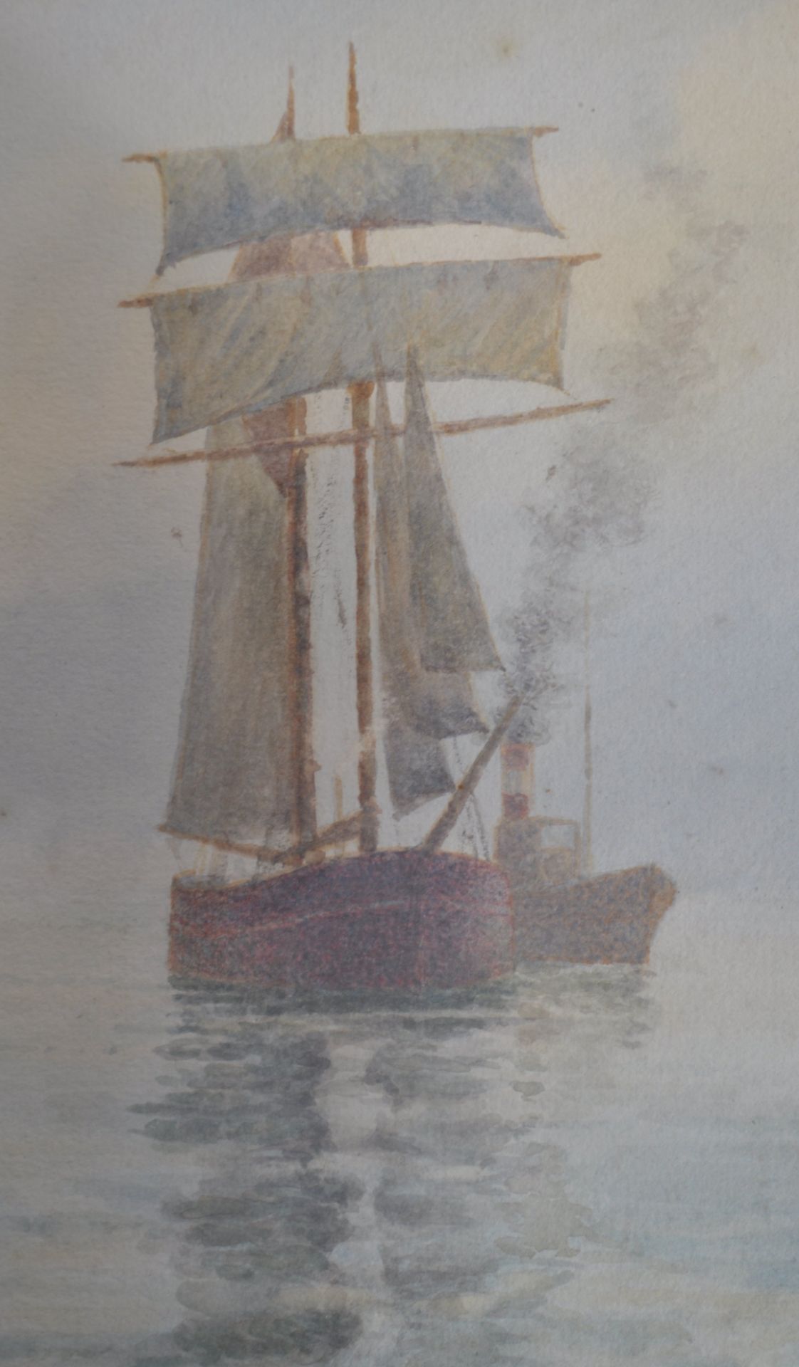 C.P.B.S. LILLINGSTON (fl.1871-1899) CORNISH WATERCOLOUR PAINTING OF BOATS - Bild 3 aus 5