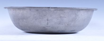 RARE 18TH CENTURY PEWTER BOWL / BASIN