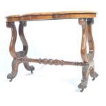 19TH CENTURY ROSEWOOD SERPENTINE OCCASIONAL TABLE.