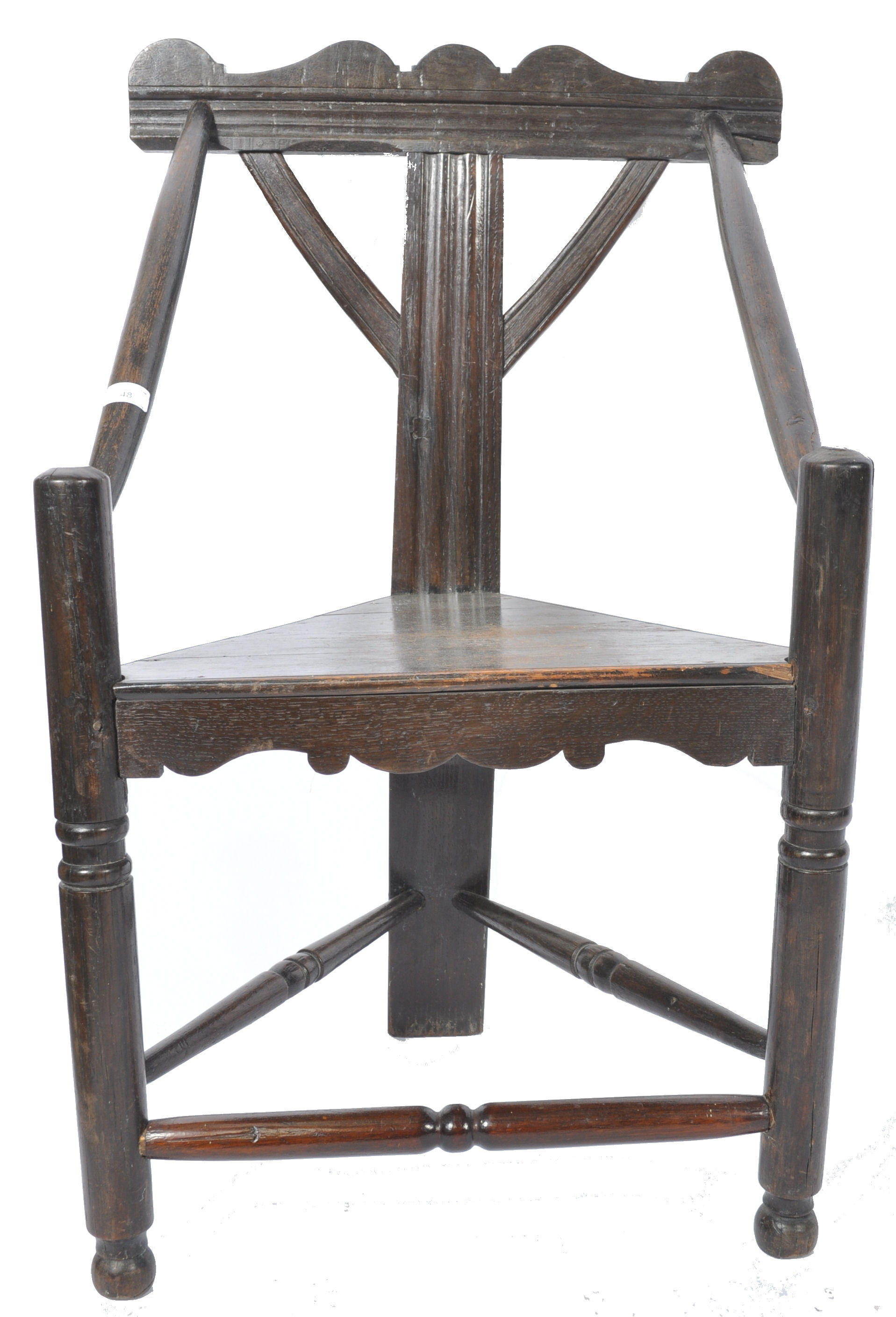 EARLY 19TH CENTURY OAK SCOTTISH TURNERS CHAIR