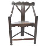 EARLY 19TH CENTURY OAK SCOTTISH TURNERS CHAIR