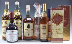 COLLECTION OF ASSORTED BOTTLES OF BRANDY INCLUDING BOXED EXAMPLE