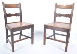 PAIR OF 19TH CENTURY REGENCY NORTH COUNTRY HALL CHAIRS