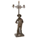 19TH CENTURY FRENCH SPELTER SIFFLEUR TABLE LAMP SI