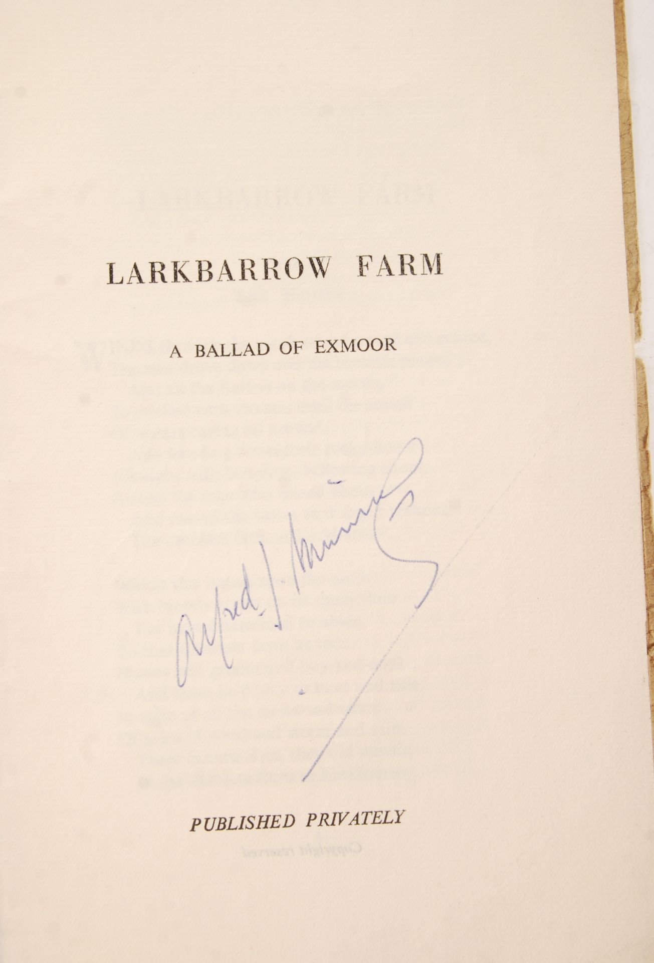 SIR ALFRED JAMES MUNNINGS SIGNED COPY OF LARKBARROW FARM - Bild 2 aus 6