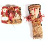 EARLY 20TH CENTURY NATIVE AMERICAN FOLK ART CLOTH RAG DOLLS