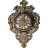 19TH CENTURY GILT METAL FRENCH ORMULU WALL CLOCK W