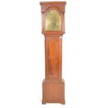 ANTIQUE 19TH CENTURY MAHOGANY BRASS FACED LONGCASE CLOCK