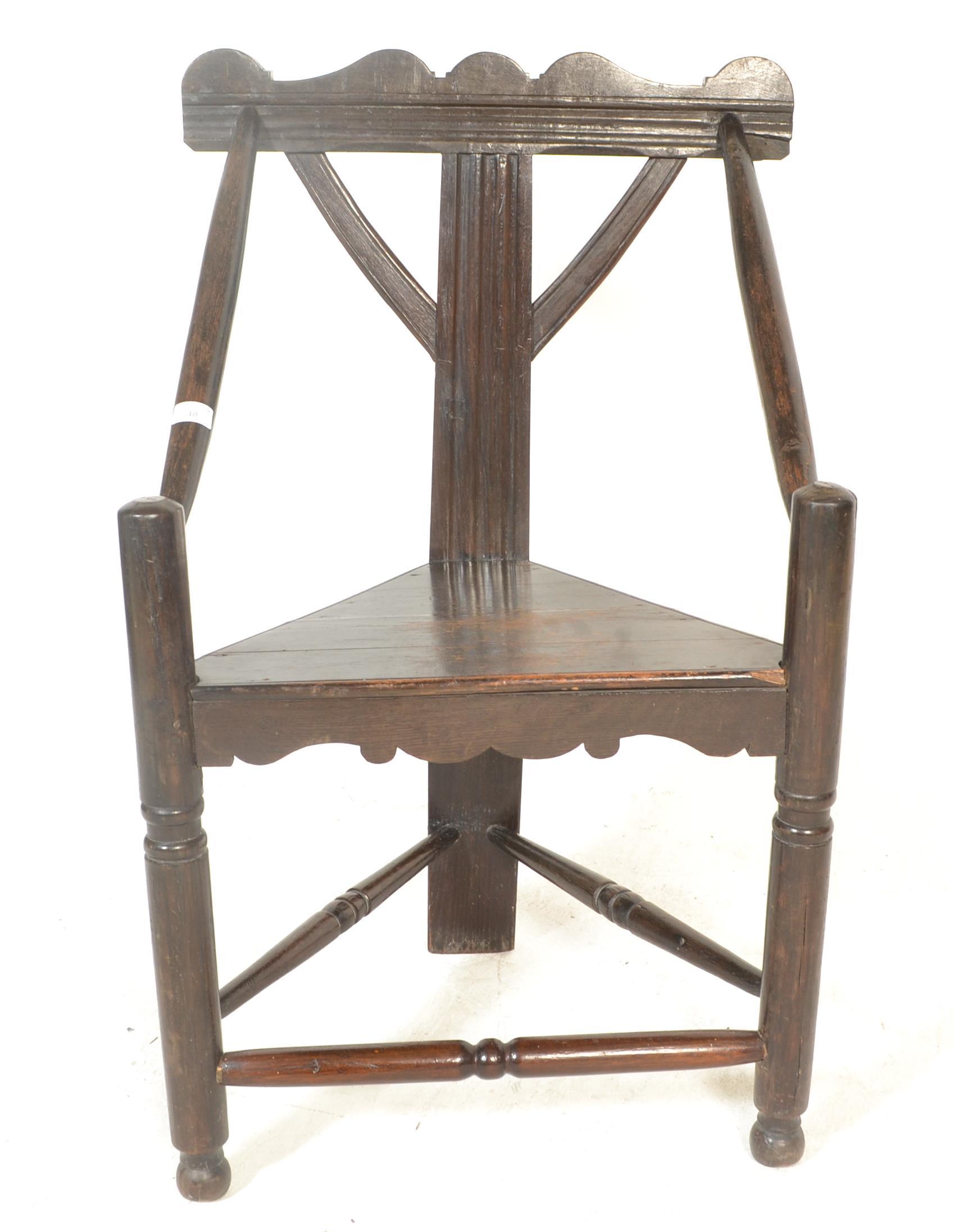 EARLY 19TH CENTURY OAK SCOTTISH TURNERS CHAIR - Image 2 of 8