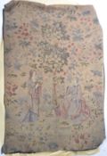 17TH CENTURY EMBROIDERED TAPESTRY WALL HANGING