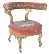 REGENCY 19TH CENTURY GILLOWS LANCASTER GESSO WORK FAUTEUIL