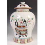 LARGE 19TH CENTURY CHINESE TEMPLE JAR DECORATED WITH JARDINIERE
