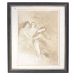 MARIE LAURENCIN FRENCH CUBIST ETCHING ENTITLED THREE DANCERS