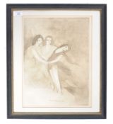 MARIE LAURENCIN FRENCH CUBIST ETCHING ENTITLED THREE DANCERS