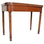 EARLY 19TH CENTURY GEORGIAN MAHOGANY CARD TABLE