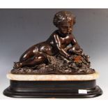 EARLY 19TH CENTURY HOUSE OF ORLEANS JULY MONARCHY BRONZE CHERUB
