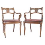 PAIR OF EARLY 19TH CENTURY ANGLO-INDIAN ROSEWOOD ARMCHAIRS