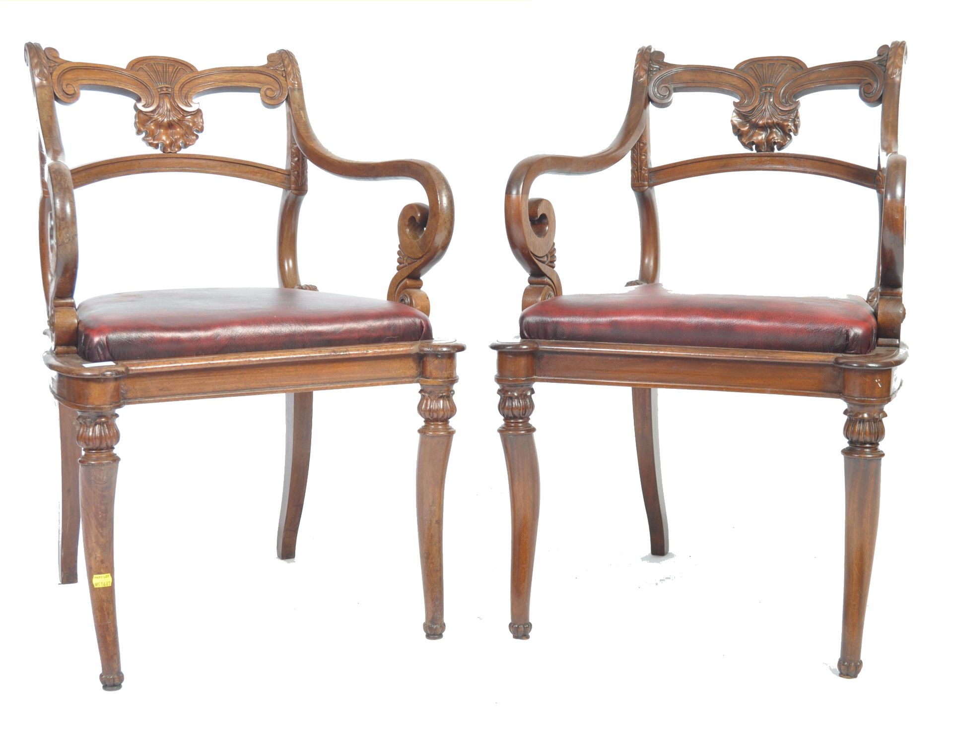PAIR OF EARLY 19TH CENTURY ANGLO-INDIAN ROSEWOOD ARMCHAIRS