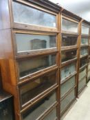 1920'S INDUSTRIAL LEBUS 18 STACK MODULAR LAWYERS BOOKCASE (X3)