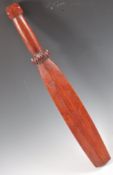 EARLY 20TH CENTURY RED LACQUERED TONGAN TYPE WAR CLUB