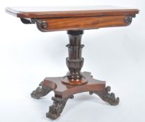 REGENCY 19TH CENTURY WILLIAM IV SCOTTISH CARD GAMES TABLE