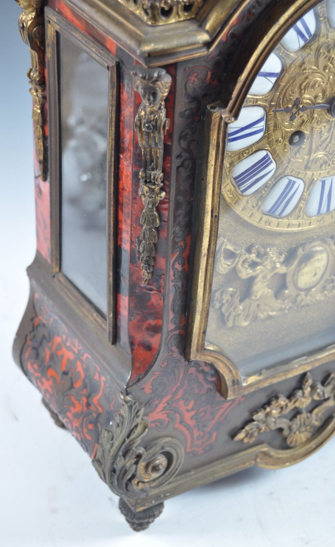 STUNNING 19TH CENTURY FRENCH BOULLE WORK MANTEL CLOCK - Bild 4 aus 8