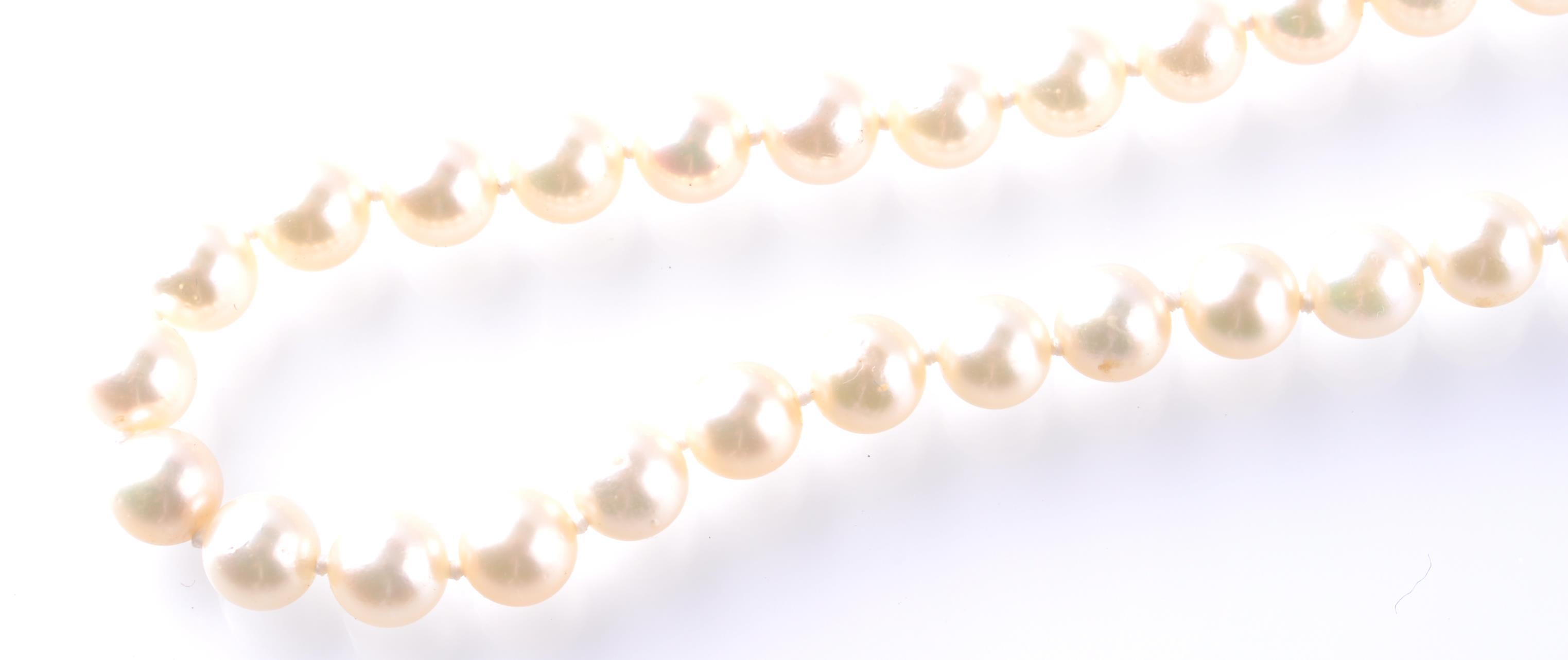 A 18CT GOLD DIAMOND & PEARL NECKLACE - Image 3 of 3