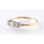 EARLY 20TH CENTURY 18CT GOLD 3 STONE DIAMOND RING APPROX 0.15CTS