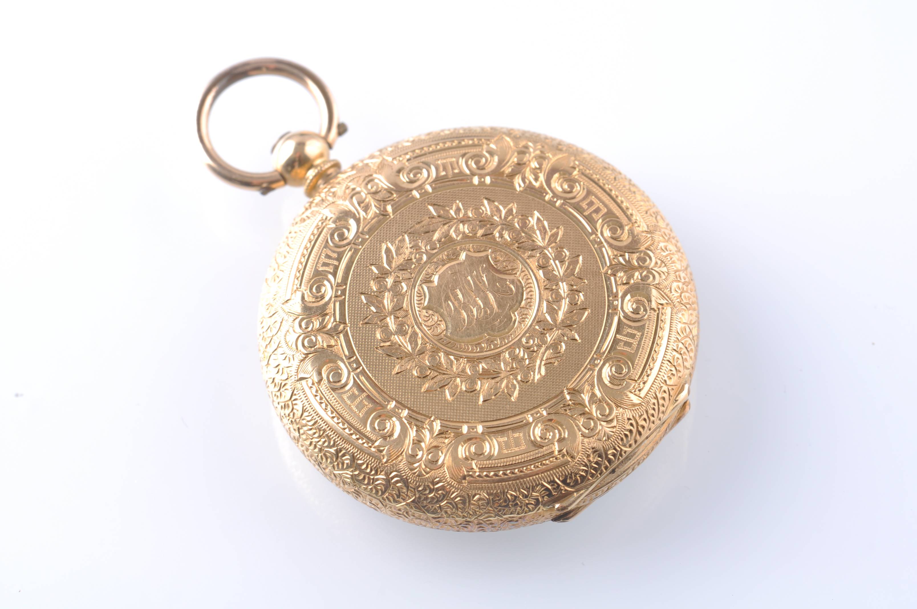 EARLY 20TH CENTURY 18CT GOLD OPEN FACED KEY WIND POCKET WATCH - Image 3 of 6