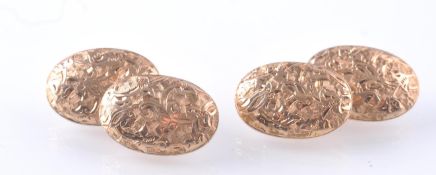 PAIR OF VICTORIAN CHESTER HALLMARKED 9CT GOLD CUFF LINKS