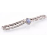 A EARLY 20TH CENTURY CARVED SAPPHIRE & DIAMOND BRACELET