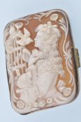 19TH CENTURY CAMEO MOURNING BROOCH