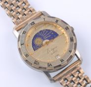 ENIGMA MOONPHASE WRISTWATCH SET WITH 9CT GOLD BRACELET STRAP