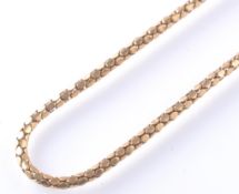 AN 18CT GOLD ITALIAN POPCORN CHAIN NECKLACE