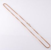 AN HALLMARKED 9CT GOLD BOX CHAIN LINK NECKLACE