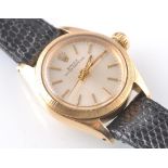 ROLEX OYSTER PERPETUAL 18CT GOLD LADIES WRIST WATCH