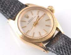 ROLEX OYSTER PERPETUAL 18CT GOLD LADIES WRIST WATCH