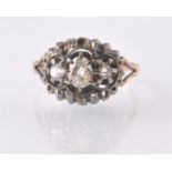 19TH CENTURY RUSSIAN DIAMOND CLUSTER RING